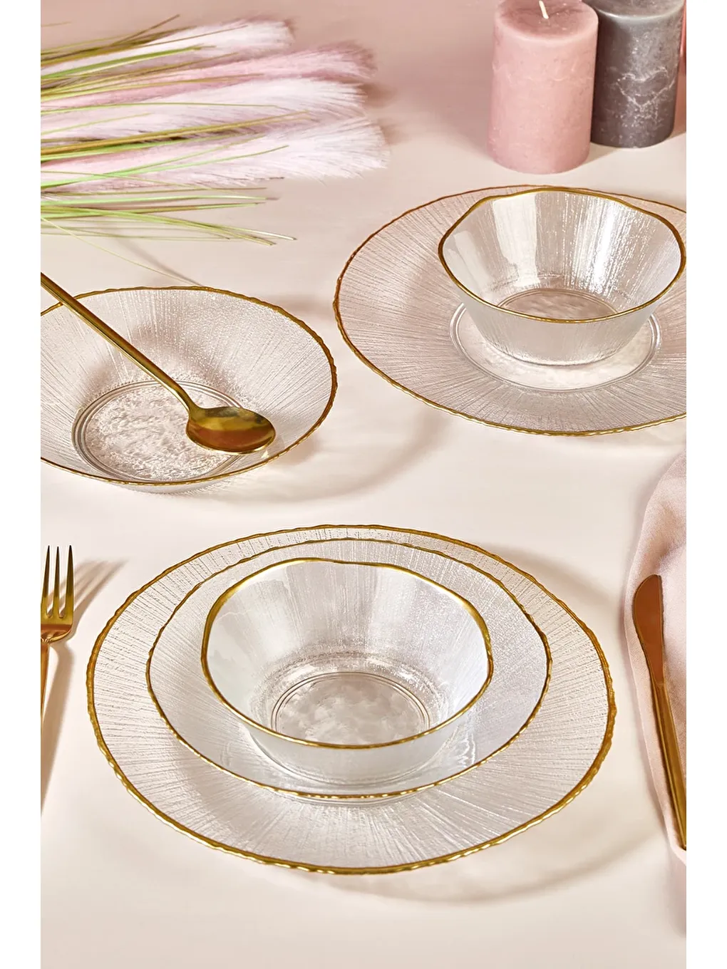 Renksiz Ekol 18 Parça Yemek Takımı - 6 Kişilik-1