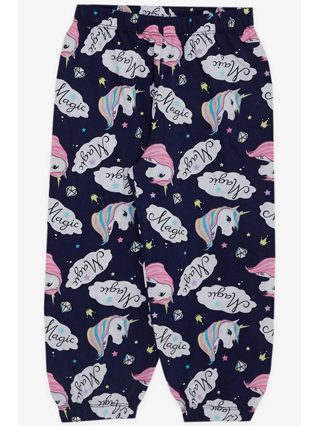 Kız Bebek Pijama Takımı Desenli Lacivert (9 Ay-1 Yaş)-3