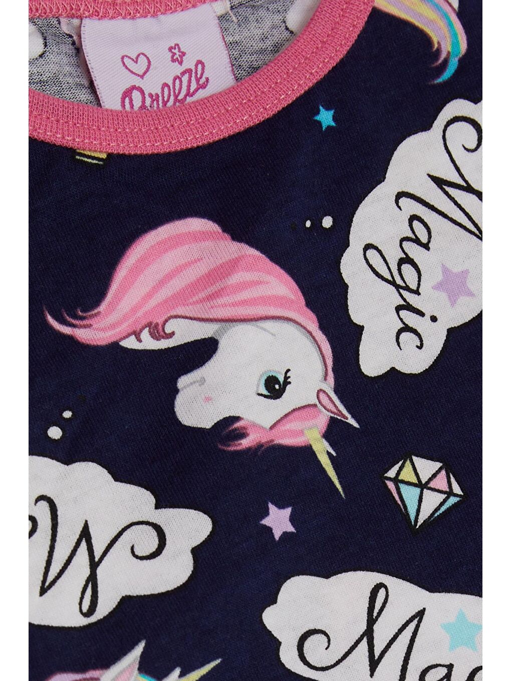 Kız Bebek Pijama Takımı Desenli Lacivert (9 Ay-1 Yaş)-4