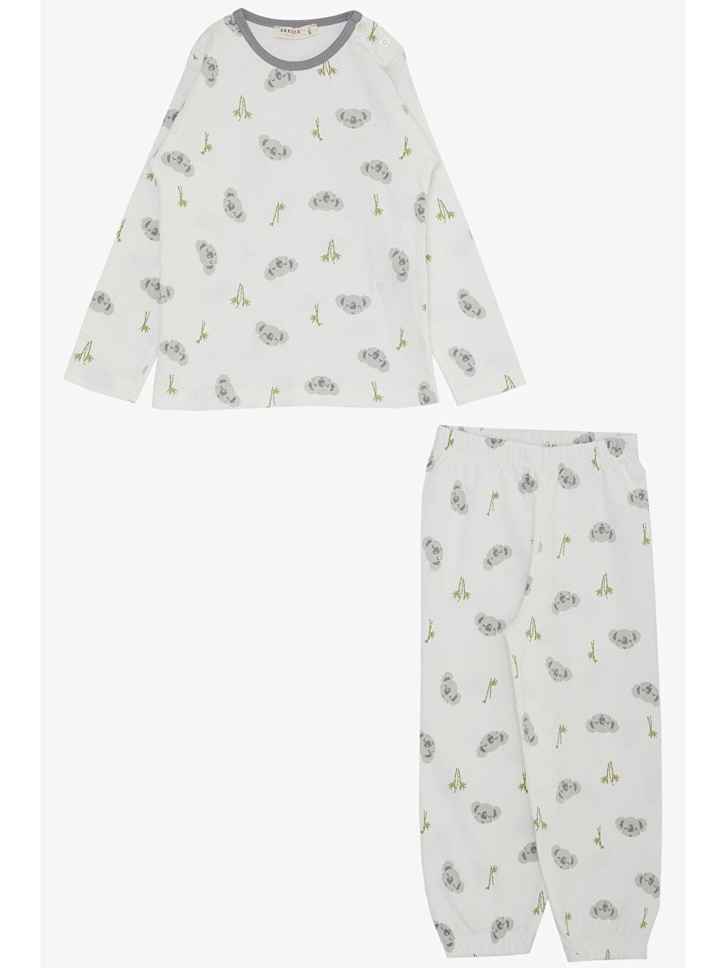 Kız Bebek Pijama Takımı Sevimli Koala Desenli Ekru (9 Ay-3 Yaş)