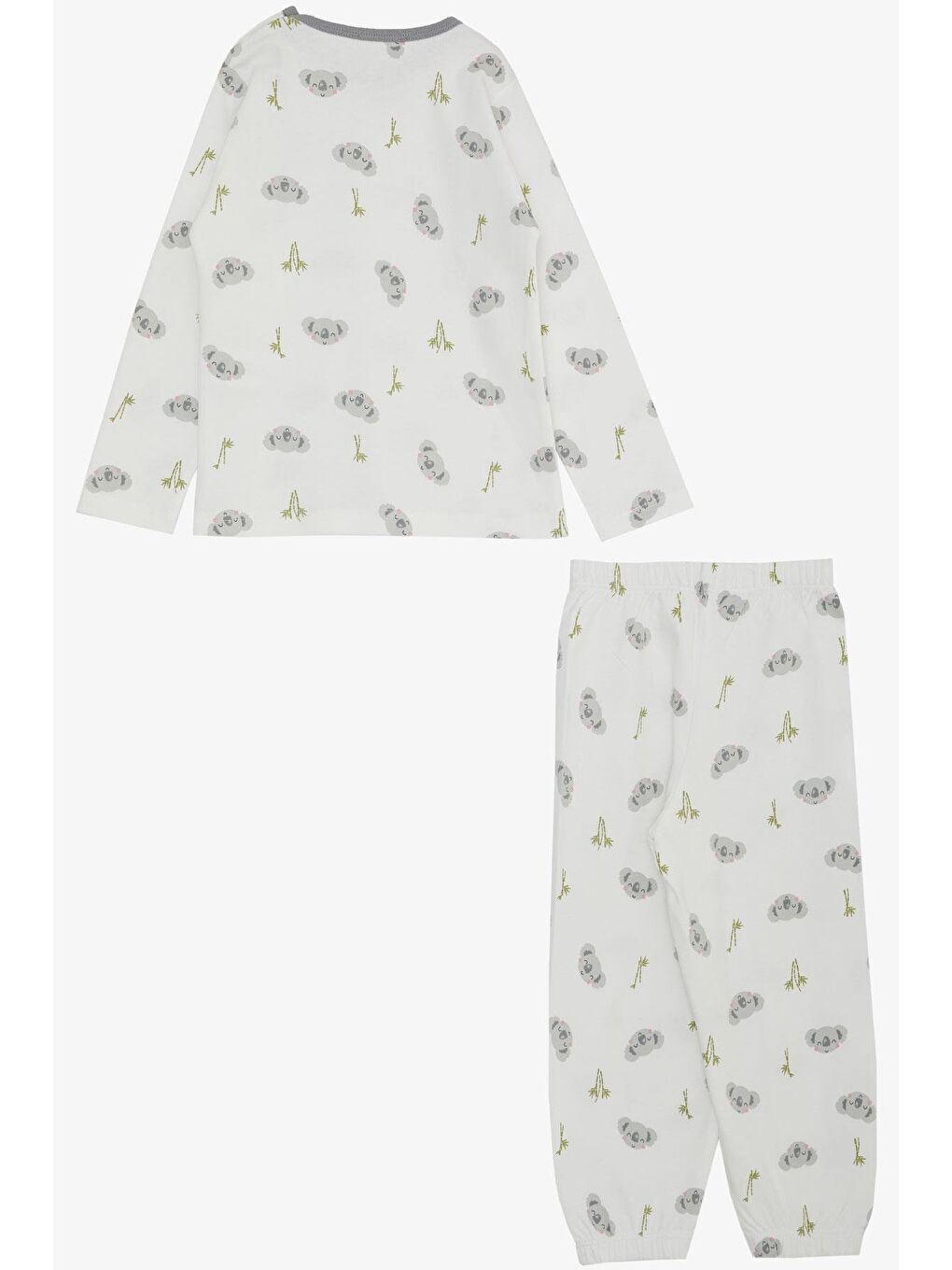 Kız Bebek Pijama Takımı Sevimli Koala Desenli Ekru (9 Ay-3 Yaş)-1