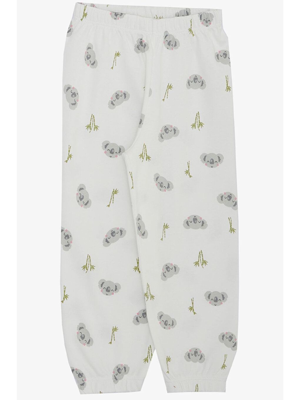 Kız Bebek Pijama Takımı Sevimli Koala Desenli Ekru (9 Ay-3 Yaş)-3