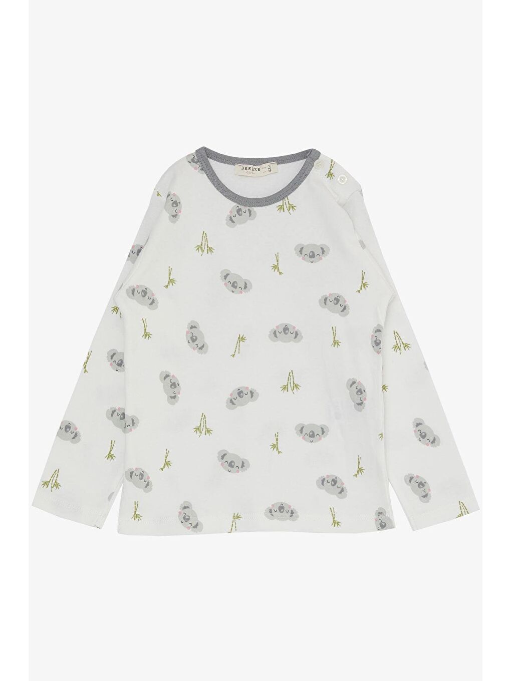 Kız Bebek Pijama Takımı Sevimli Koala Desenli Ekru (9 Ay-3 Yaş)-4