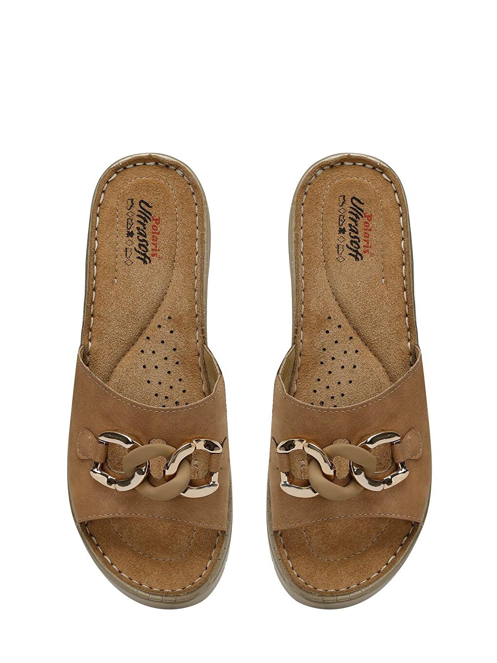 Kahverengi 166291.Z4FX Taba Kadın Terlik-3