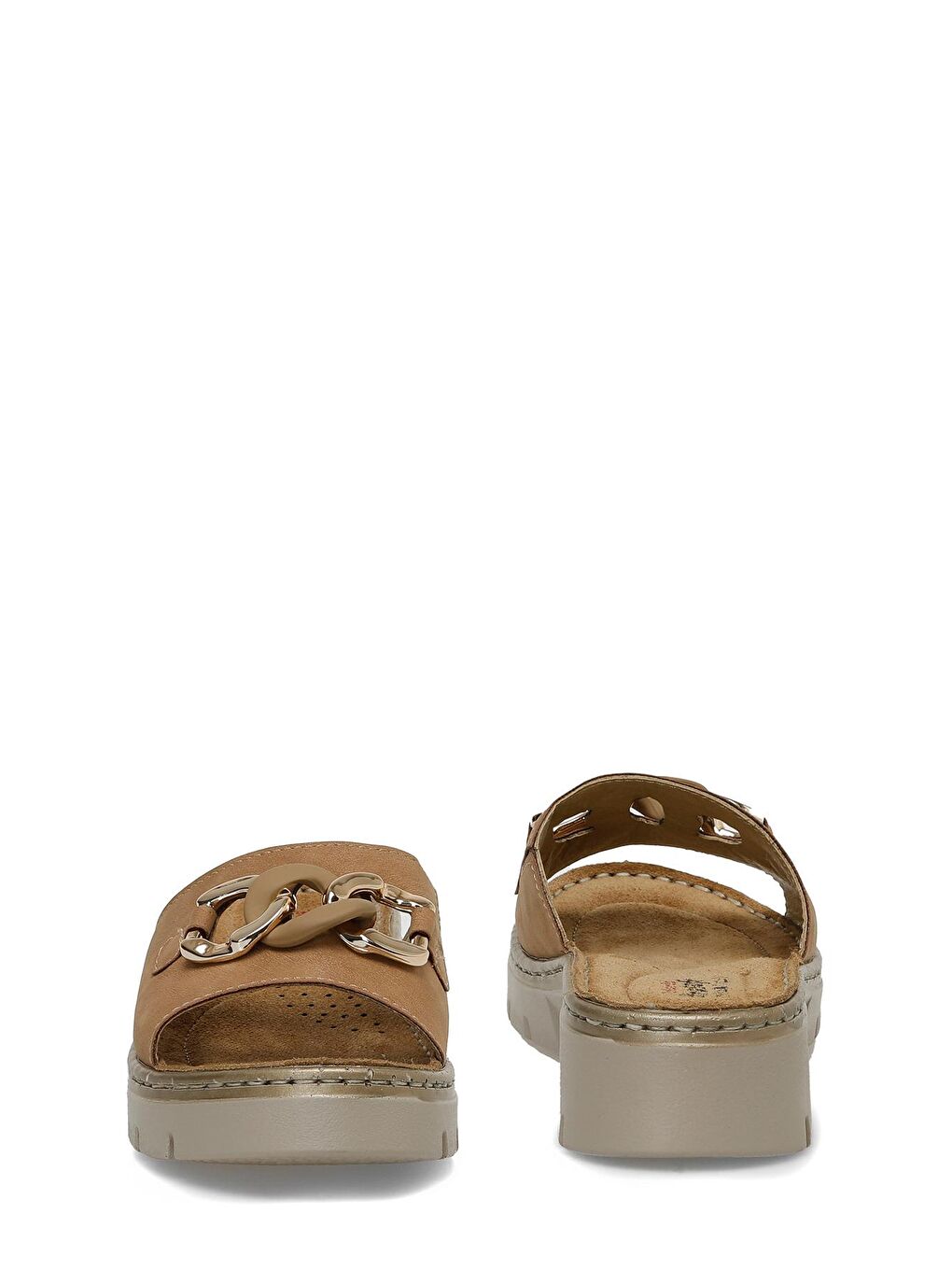 Kahverengi 166291.Z4FX Taba Kadın Terlik-4