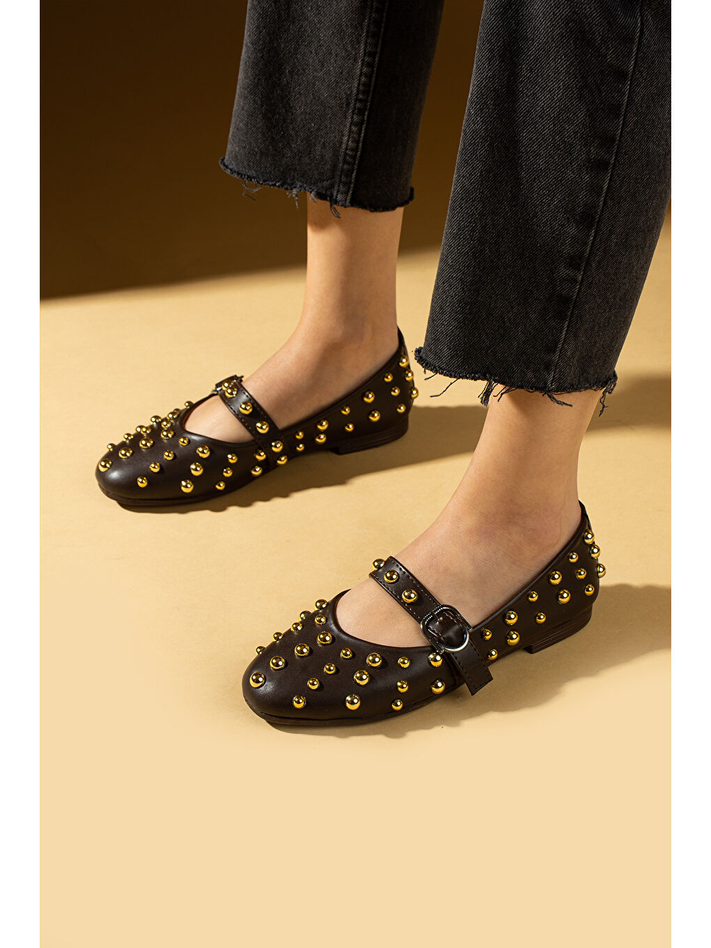 Kahverengi Troklu Tokalı Rahat Taban Kadın Babet 57-42-25-1