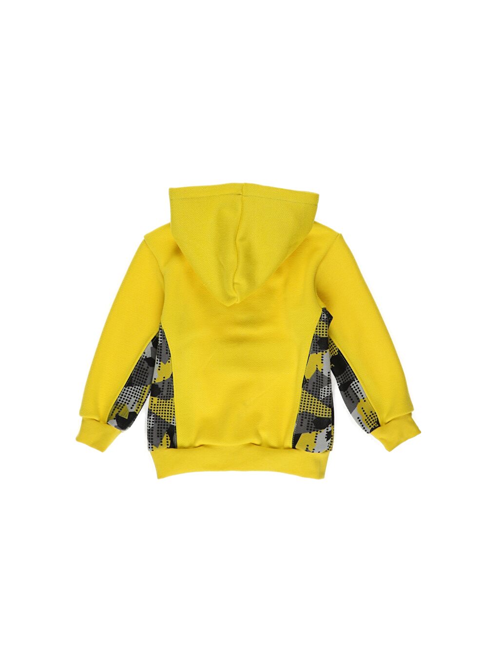 Panço Sarı Erkek Çocuk  Kamuflaj Detaylı Armalı Sweatshirt - 1