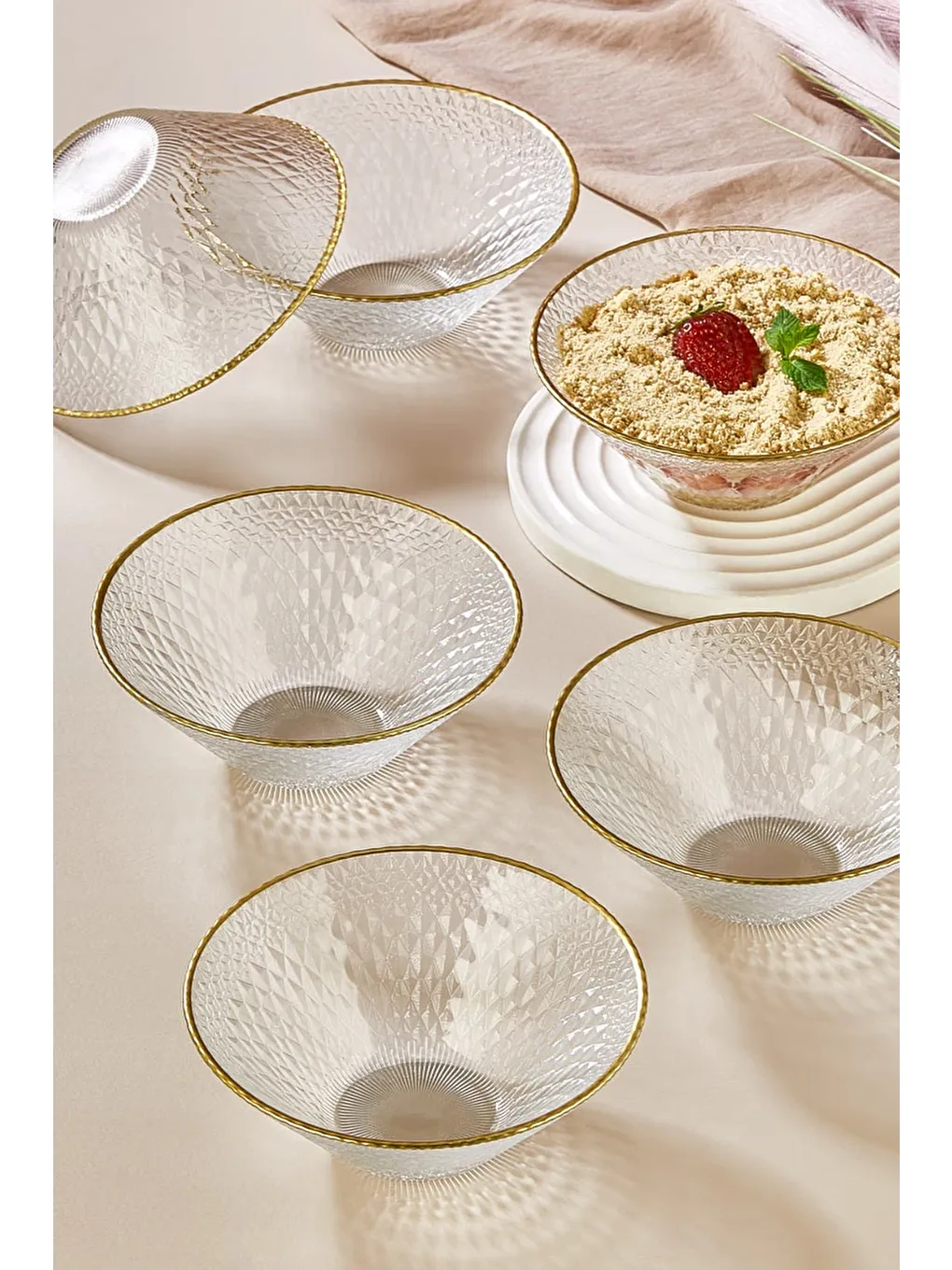 Renksiz Fugi 6 Parça Kase Seti-1