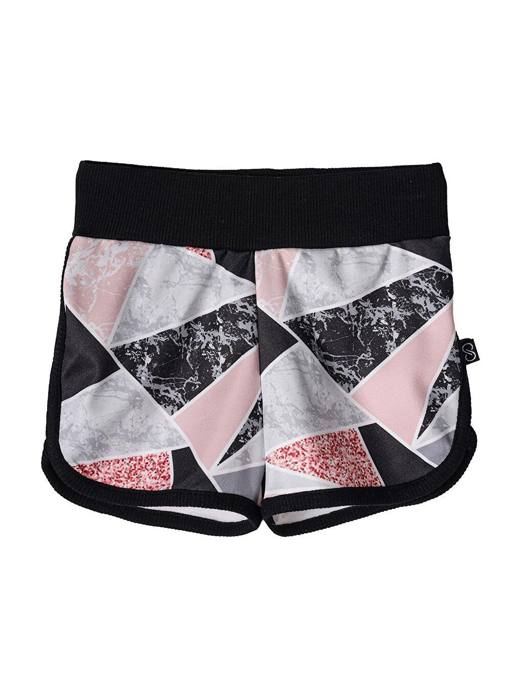 Gri Stacy Marble Kız Çocuk Mini Şort