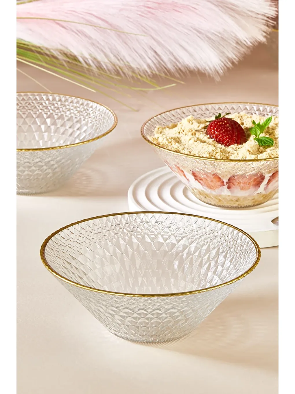 Renksiz Fugi 6 Parça Kase Seti-2