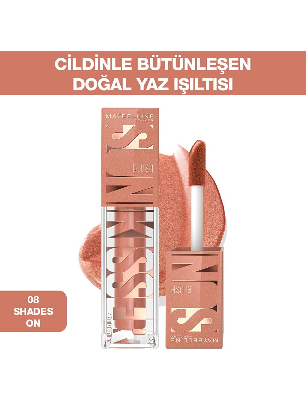 MAYBELLINE NEWYORK Nude Sunkisser Likit Allık- 08 Shades On