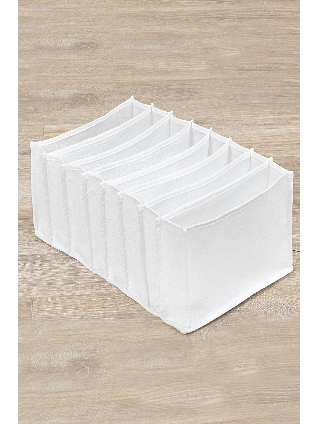 Beyaz 3 Adet 11 Bölmeli Çok Amaçlı Akordiyon Çekmece ve Dolap İçi Düzenleyici 11 x 41 x 12 cm S-2