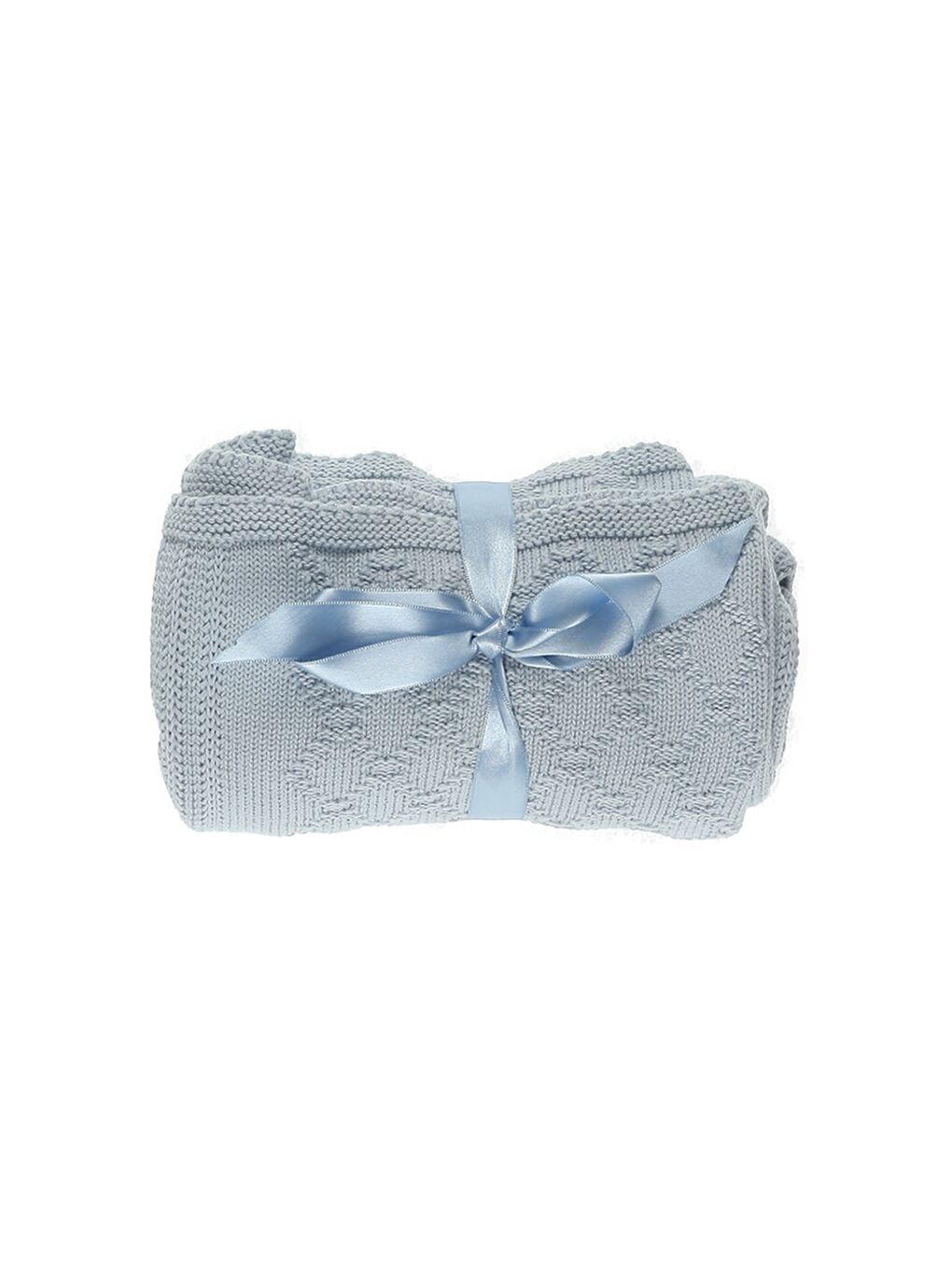 Mavi Unisex Çocuk Pamuk Triko Bebek Battaniyesi