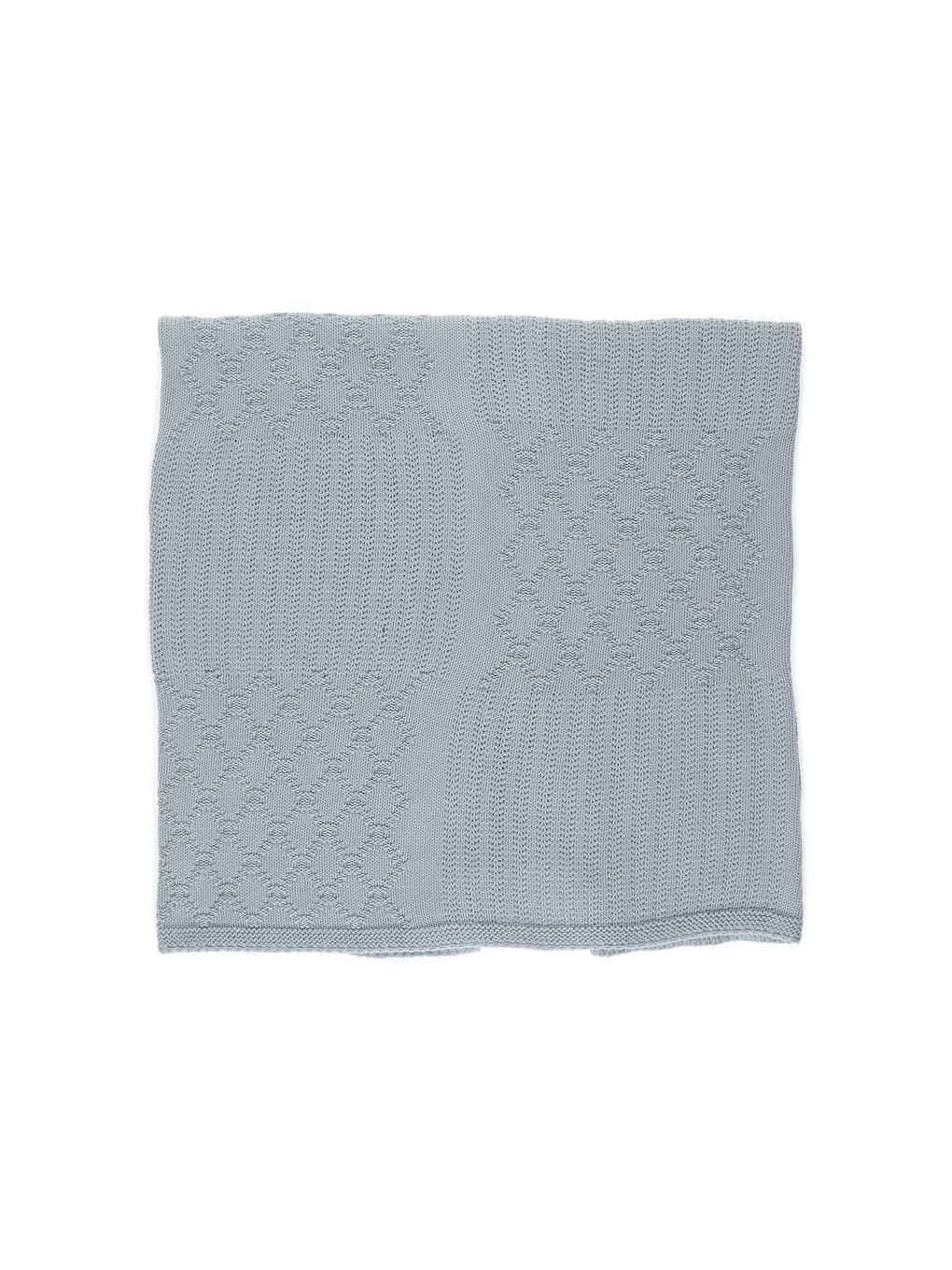 Mavi Unisex Çocuk Pamuk Triko Bebek Battaniyesi-1