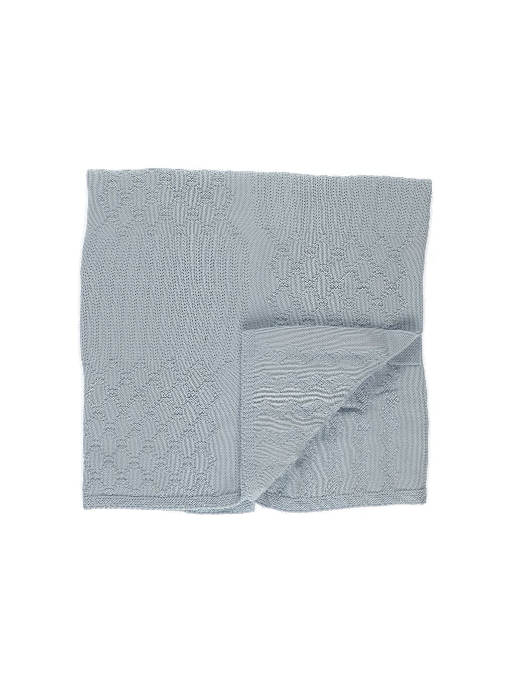 Mavi Unisex Çocuk Pamuk Triko Bebek Battaniyesi-2