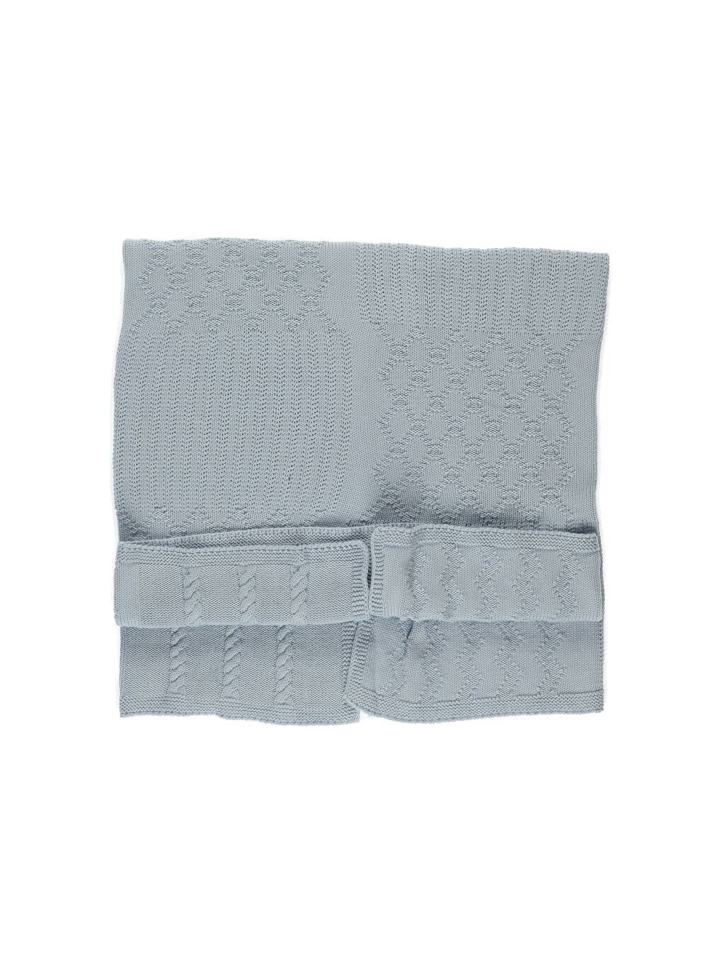 Mavi Unisex Çocuk Pamuk Triko Bebek Battaniyesi-3