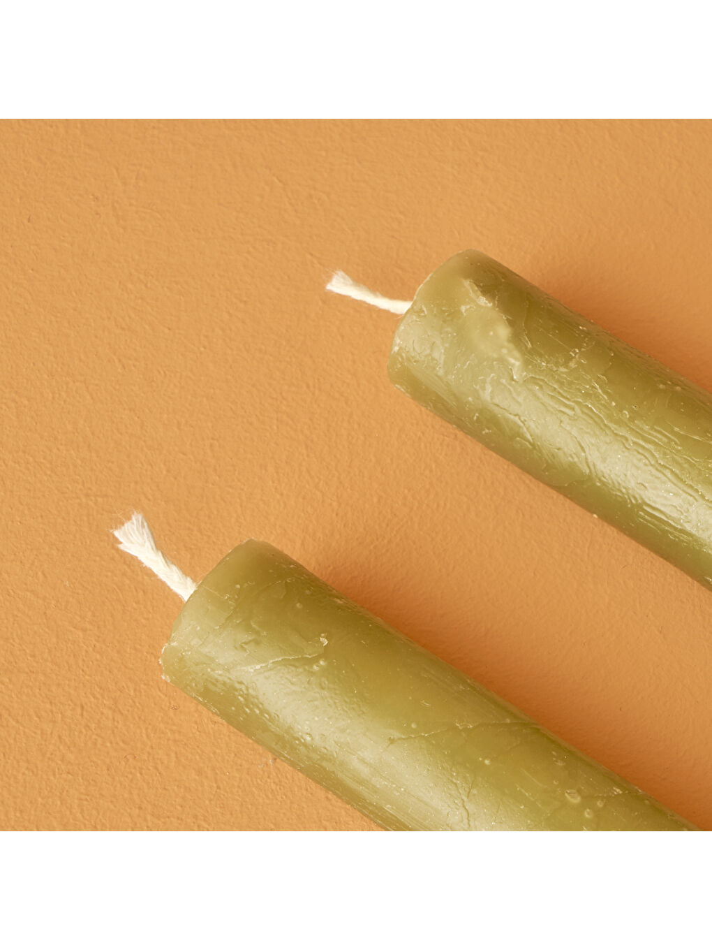 Clavel 2'li Şamdan Mum Yeşil (2x25 cm)-1