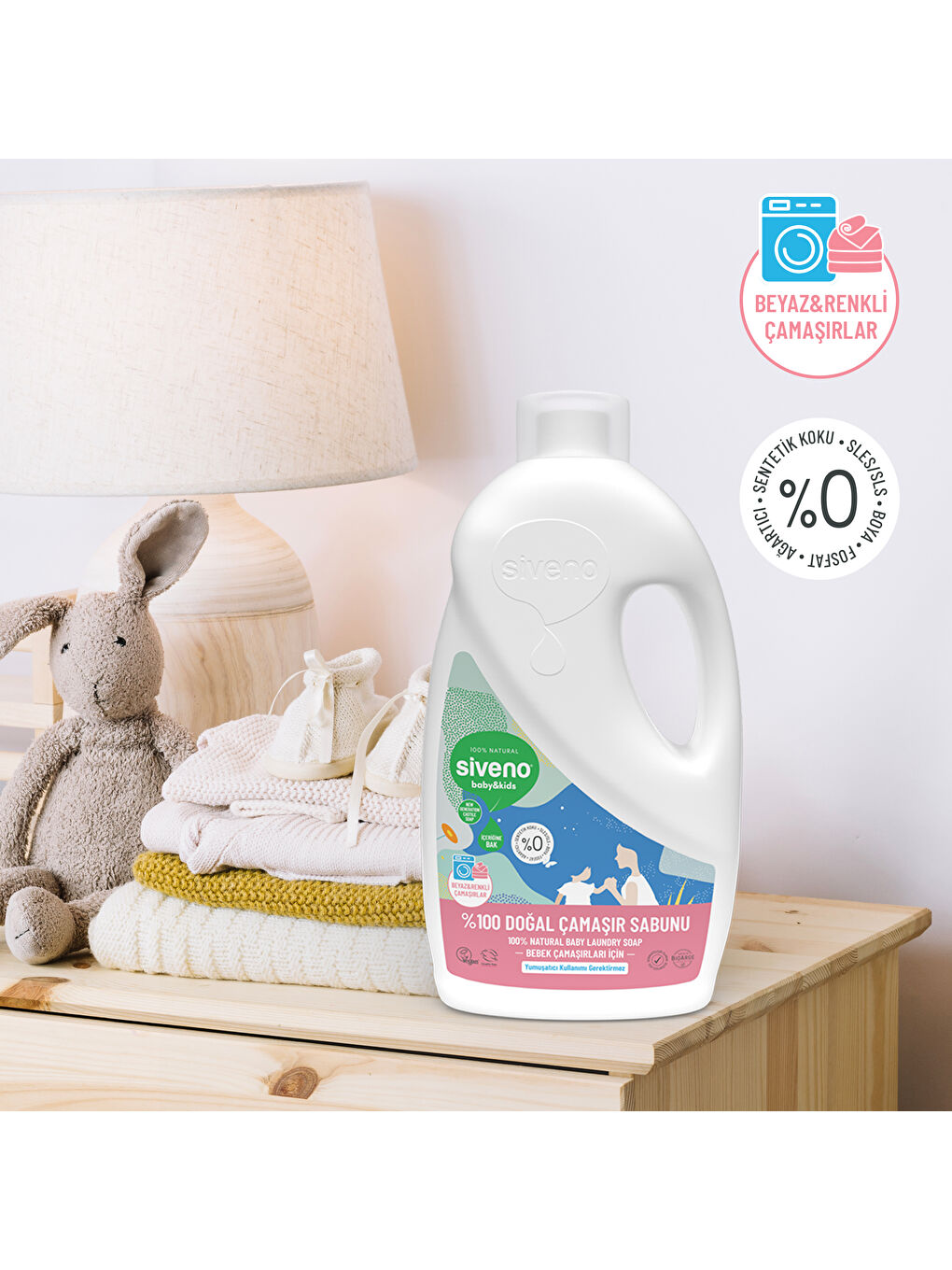 %100 Doğal Bebek Çamaşır Sabunu Kendinden Yumuşatıcılı Bitkisel Deterjan Vegan 1000 ml X2 Adet-2