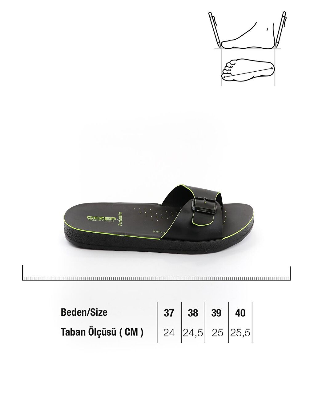 Sarı Yazlık Tek Toka Renkli Şerit Kadın Terlik-1