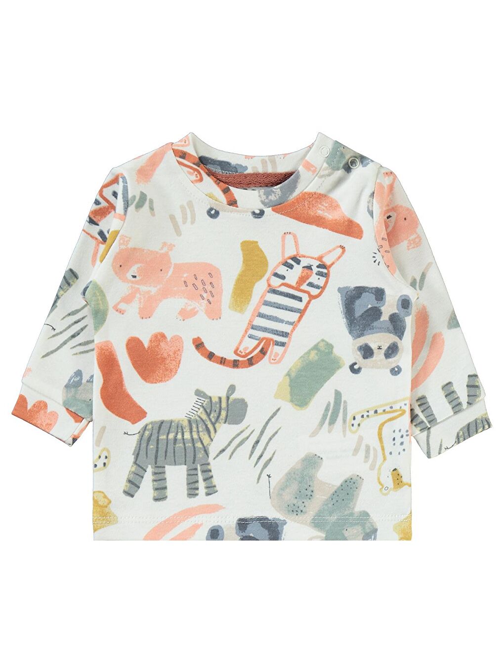 Kahverengi Baby Erkek Bebek 2'li Sweatshirt 3-12 Ay Tarçın-2