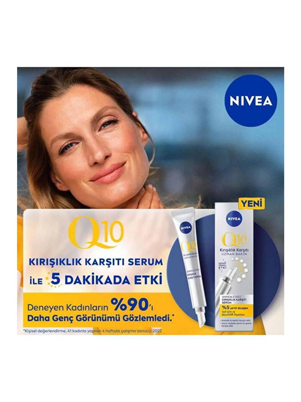 NIVEA Şeffaf Q10 2 Adı mlı Kırışıklık Karşıtı Bakım Seti, Gündüz Kremi Spf30 Ve Cilt Serumu 15 ml, Anında Etki - 5