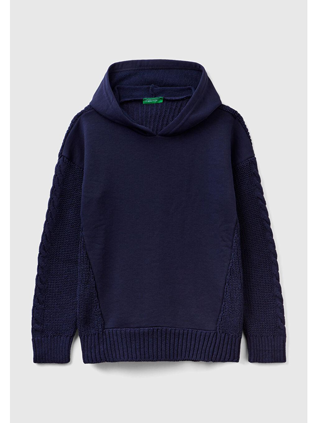 Erkek Çocuk Lacivert Kolları İşlemeli Kazak