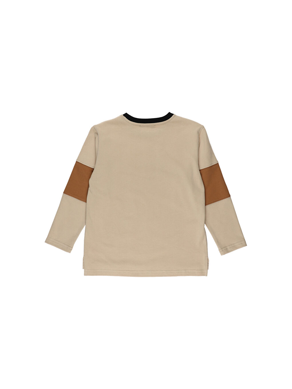 Bej Erkek Çocuk Baskılı Tişört-1