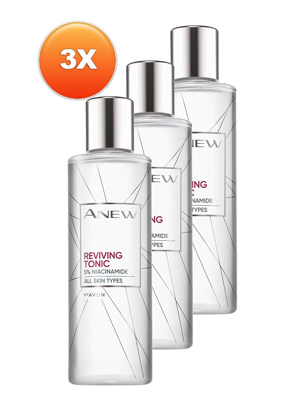 AVON Renksiz Anew Niacinamide Tonik 200 Ml. Üçlü Set - 1