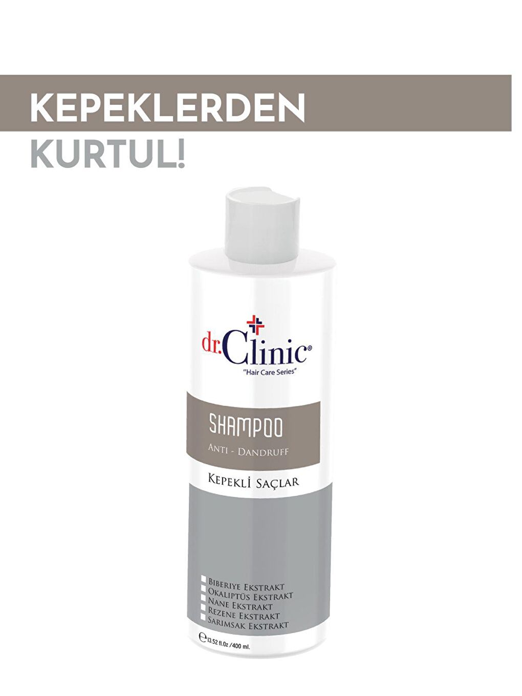 Dr. Clinic Şeffaf Şampuan Kepek Etkili 400 ml