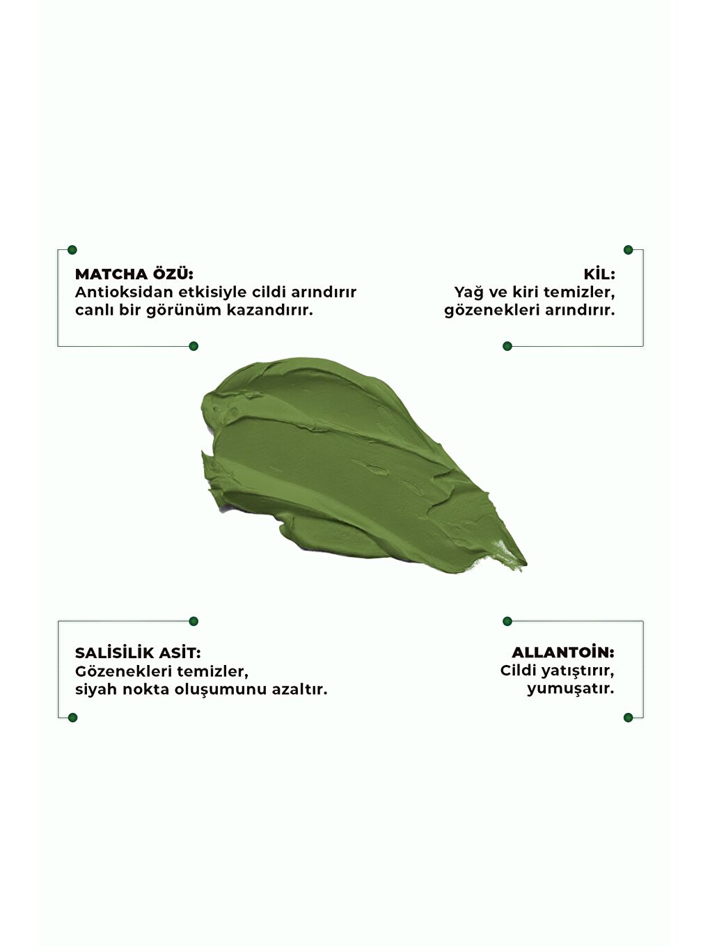 Matcha Özlü Kil Maskesi Cilt Bakım Seti 30 ml x 5 Adet-1