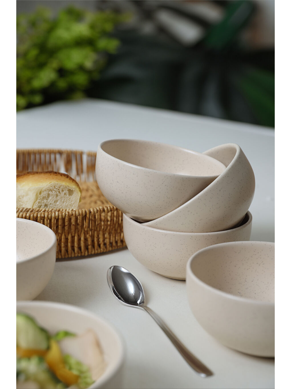 Ekru Mat Krem Bulut Kase 12 Cm 6 Adet-1