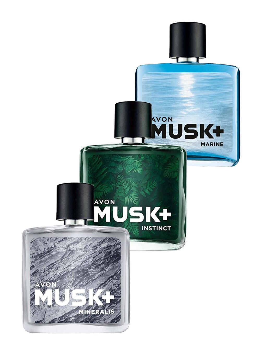 AVON Musk Marine Musk Instinct ve Musk Mineralis Erkek Parfüm Paketi