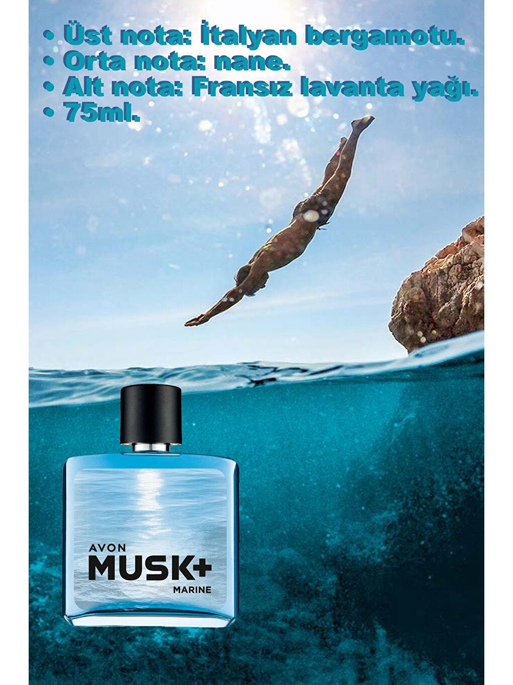 AVON Musk Marine Musk Instinct ve Musk Mineralis Erkek Parfüm Paketi - 1