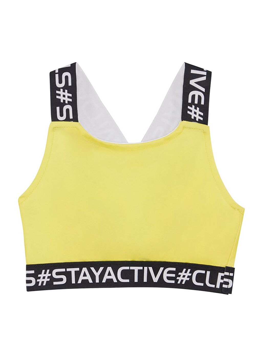 Sarı Stay Active Neon Crop Üst