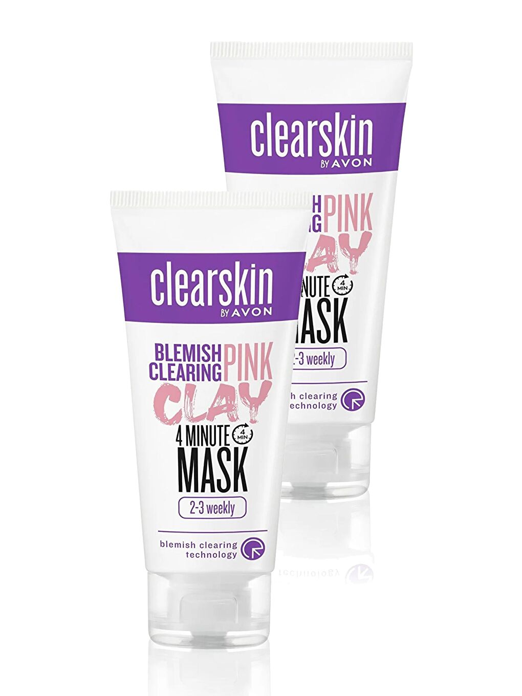 AVON Renksiz Clearskin Blemish Clearing Leke Karsıtı Pembe Kil Yüz Maskesi 75 Ml. İkili Set