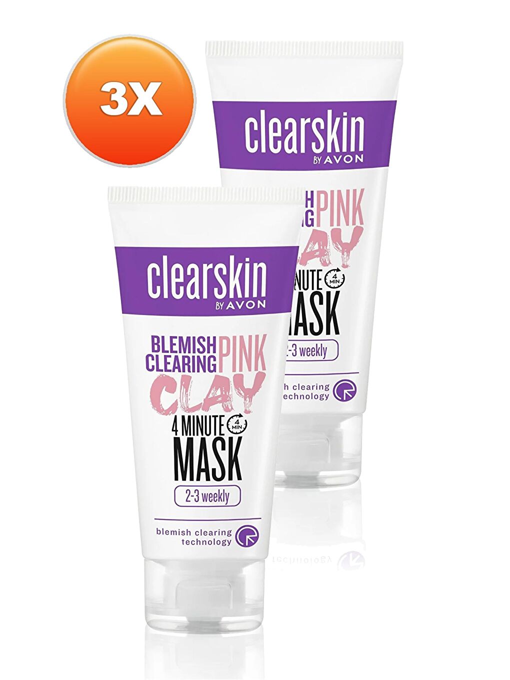 AVON Renksiz Clearskin Blemish Clearing Leke Karsıtı Pembe Kil Yüz Maskesi 75 Ml. İkili Set - 1