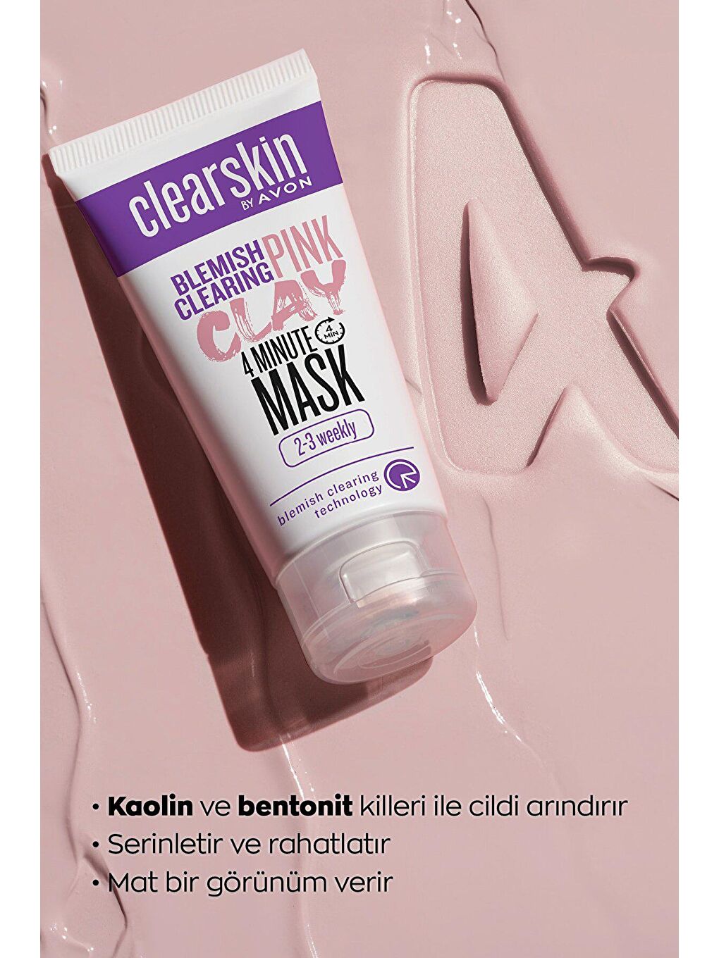 AVON Renksiz Clearskin Blemish Clearing Leke Karsıtı Pembe Kil Yüz Maskesi 75 Ml. İkili Set - 2