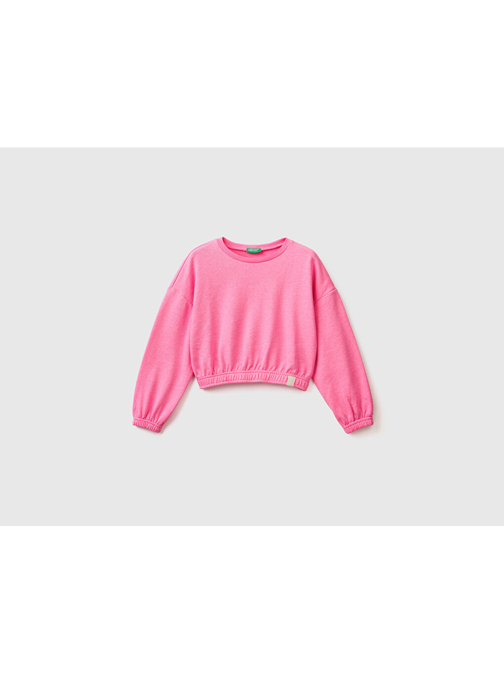 United Colors Of Benetton Kız Çocuk Pembe Logo Etiketli Sweatshirt