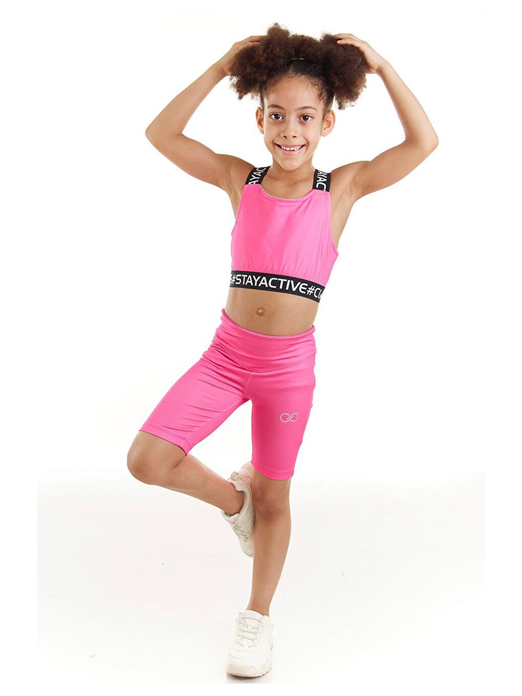 Colorinas Pembe Stay Active Neon Crop Üst - 3