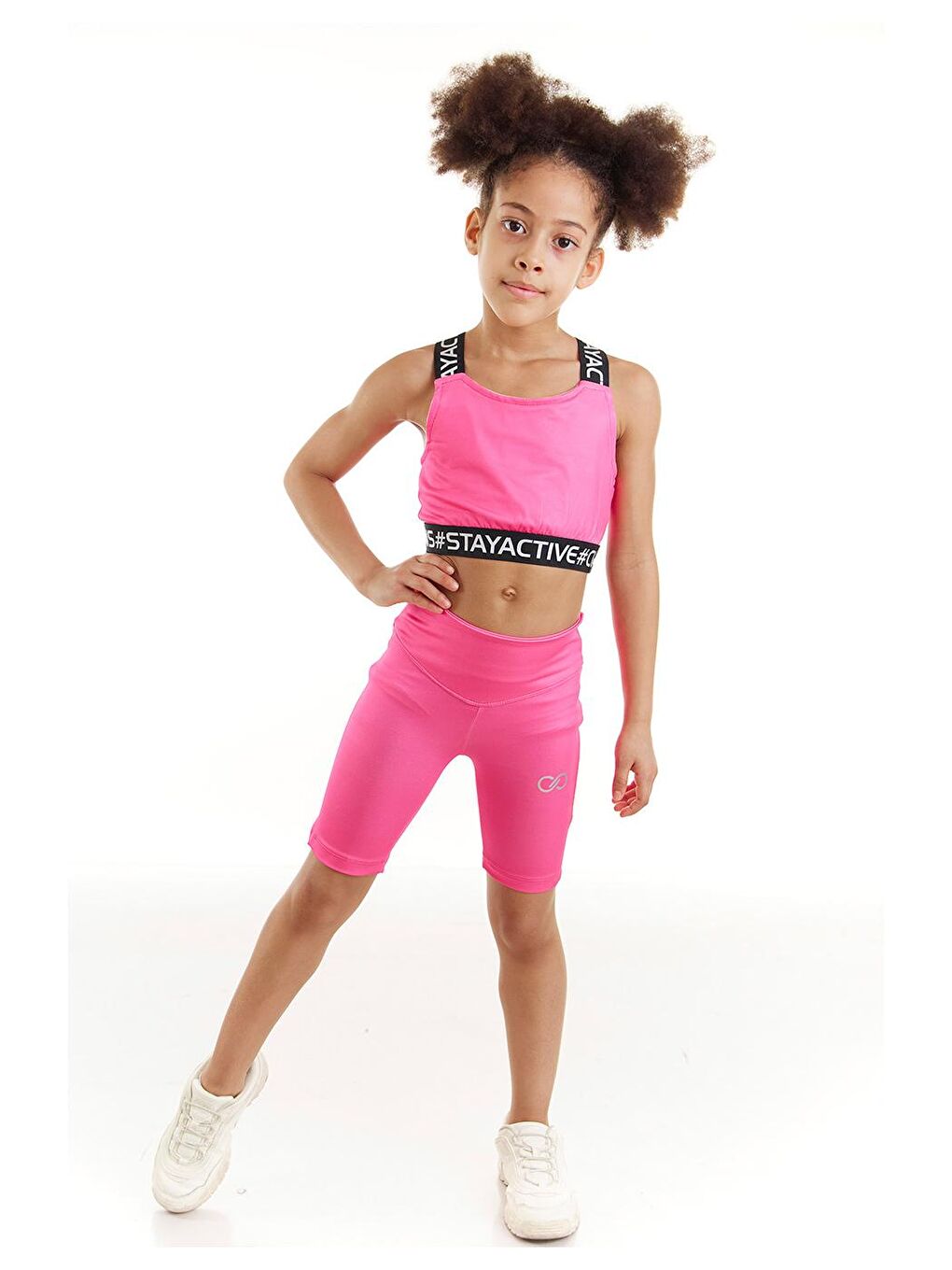 Colorinas Pembe Stay Active Neon Crop Üst - 4