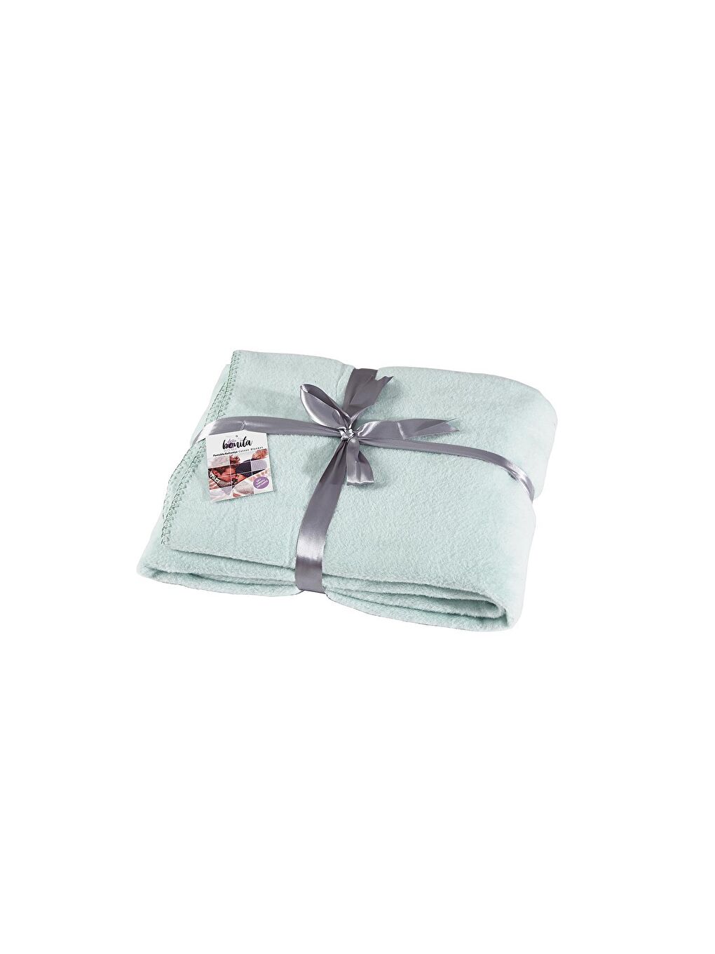 Pamuklu Tv Battaniye 127X155 Basic Su Yeşili-2