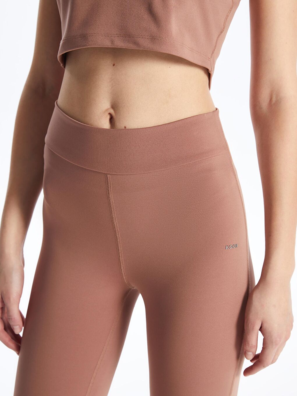 Bej Kadın Vizon Tayt-3