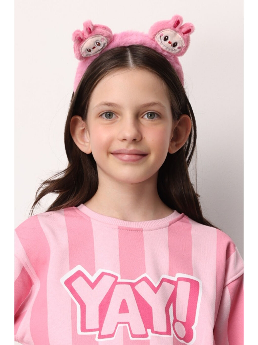 Fuşya Oyuncak Figürlü Kız Çocuk Pelüş Taç-1