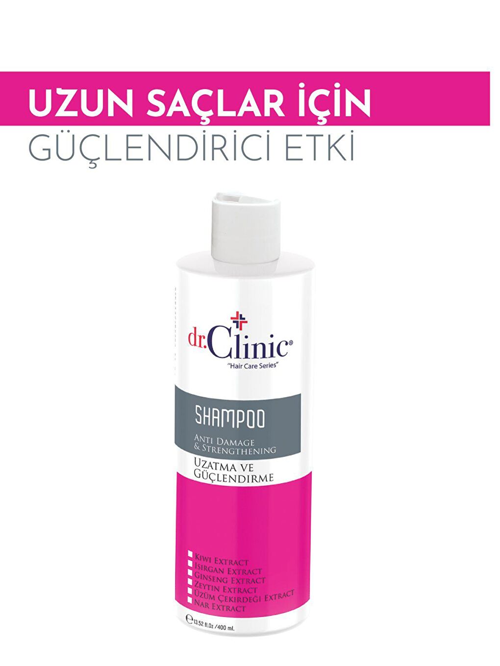 Dr. Clinic Şeffaf Sağlıklı Uzayan Güçlenen Saçlar Şampuan 400 ml