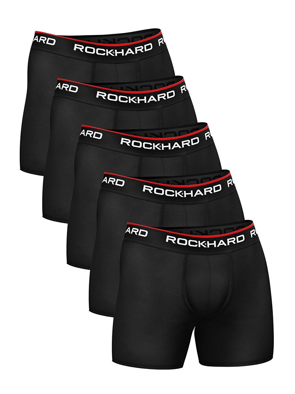 ROCKHARD Siyah Erkek Basic Boxer 5'li Paket