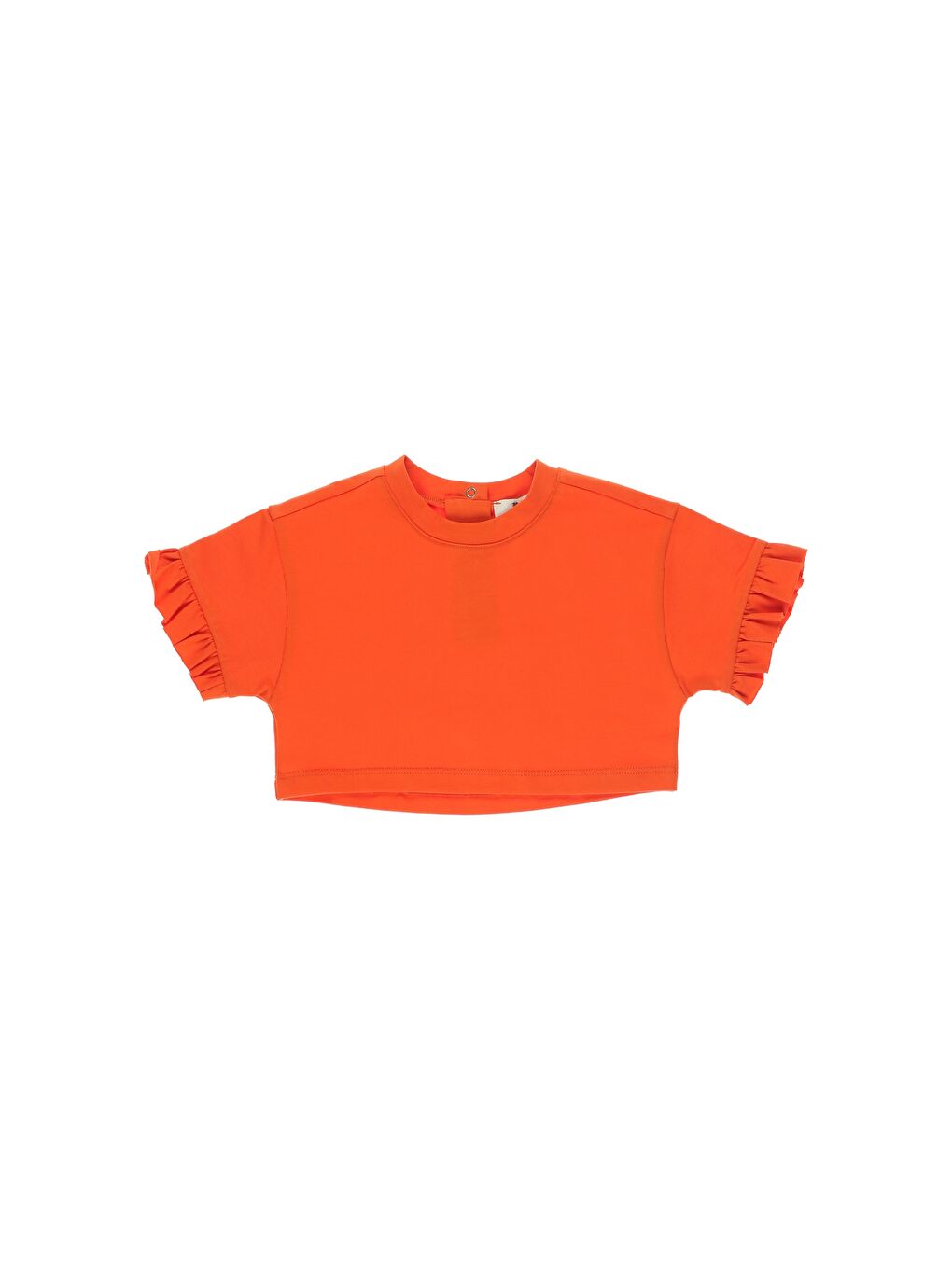 Panço Turuncu Kız Çocuk  Crop T-Shirt