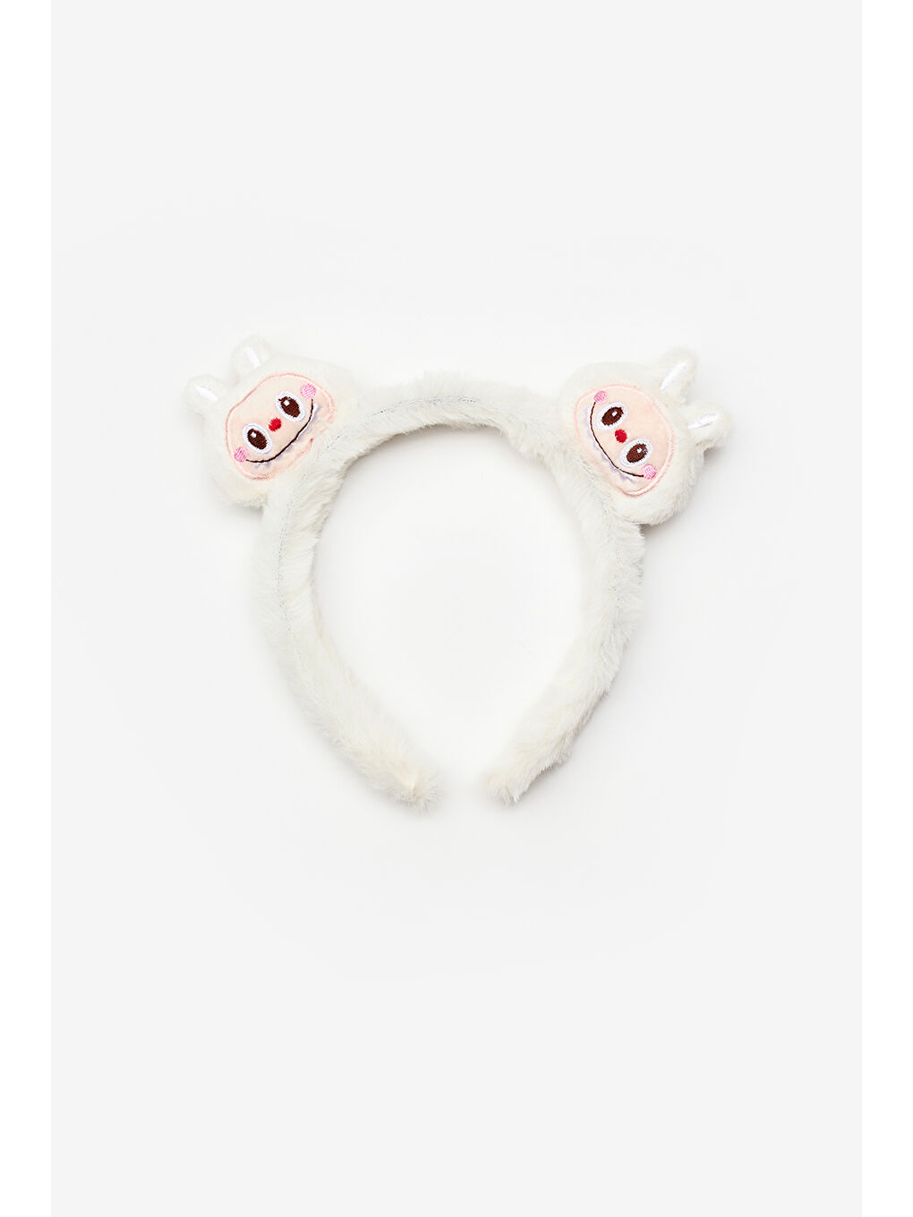 Beyaz Oyuncak Figürlü Kız Çocuk Pelüş Taç