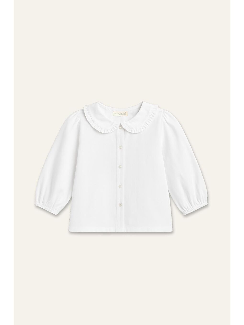 Kız Çocuk Bebe Yaka Gömlek - Beyaz