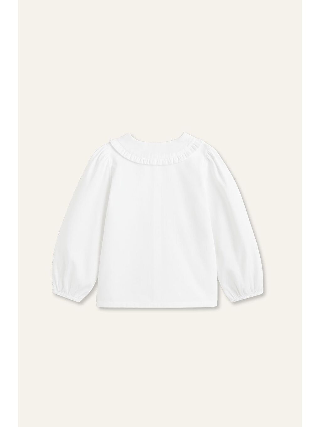 Kız Çocuk Bebe Yaka Gömlek - Beyaz-1