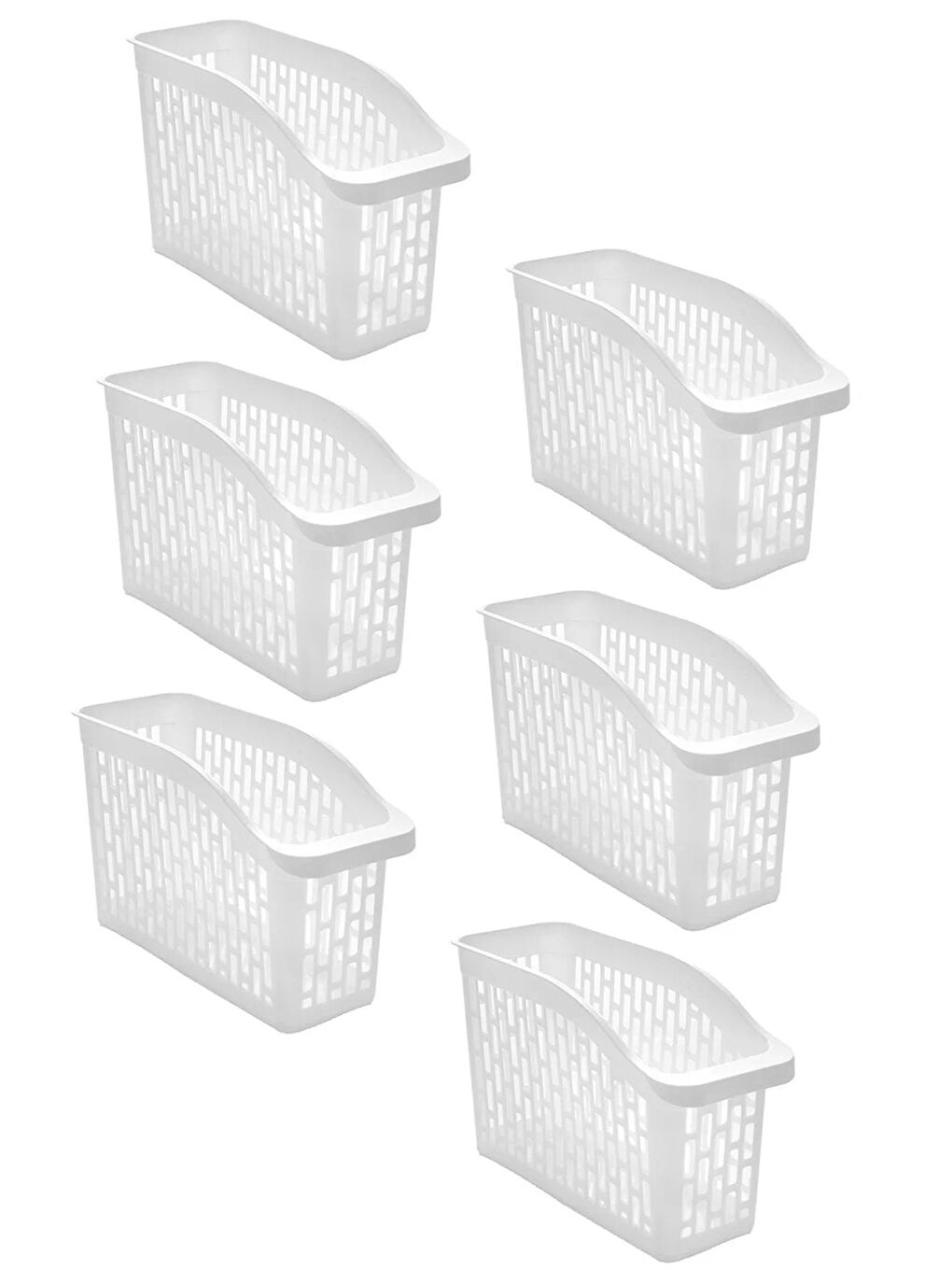Porsima Beyaz Org-22 6'lı Çok Amaçlı Buzdolabı İçi Düzenleyici Sebze Meyve Düzenleyici Organizer Sepet - 2